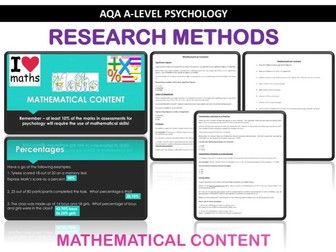 AQA A Level Psychology - Research Methods (Mathematical content)