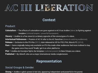 Media Fact Sheet - Assassin's Creed