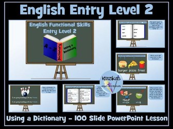 English Functional Skills Entry Level 2 - Using a Dictionary