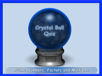 Prime numbers, factors and multiples interactive fun quiz L1 L2