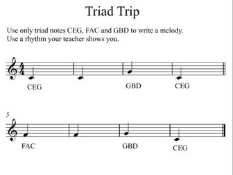 Try-Triads Music Composition Lesson Plan