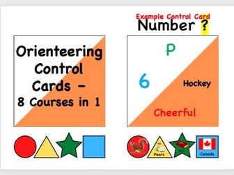 Orienteering Control Cards - 8 courses