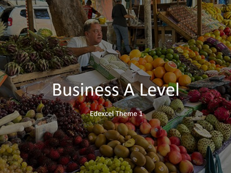 Edexcel A Level Business Theme 1: Marketing and People Complete Bundle