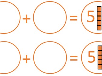 Year 1 - Lower Ability Number Bonds to 5 Worksheet