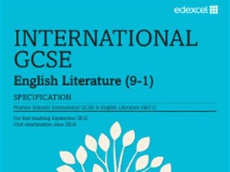 Edexcel iGCSE Literature - Poetry Comparisons