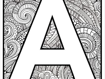 Alphabet Mandala Colouring Booklet