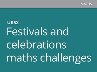 Festivals and celebrations maths challenges