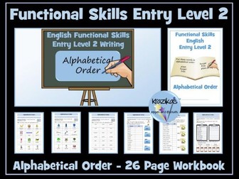 Functional Skills English - Entry Level 2 - Alphabetical Order