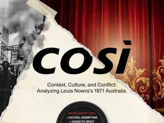 Cosi by Louis Nowra – Play Study Pack | Senior English | Australian Drama