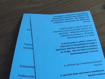 OCR Biology A 2.1.4 Enzymes Keyword and Definition Cards