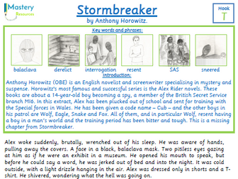 Stormbreaker by Anthony Horowitz comprehension KS2