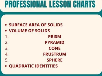 Math charts (formulae and concepts reference charts)