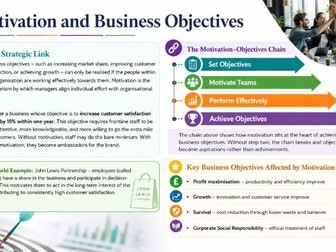 AS Business - 2.2.1 Motivation as a tool of management and leadership