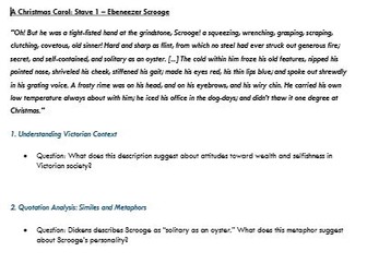A Christmas Carol - Scrooge - Stave 1 Guided Reading