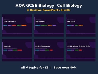 AQA GCSE Biology Cell Biology Revision Bundle (6 PowerPoints)