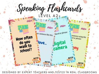 ESL A2+ Speaking Flashcards Bundle - 208 Conversation & Grammar Cards for Teens & Adults