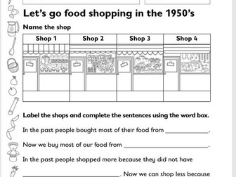 Year 1 and 2 (KS1) History Worksheets: The 1950's (Great For Home Learning)