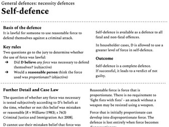 Summaries of key rules and cases: criminal law (AQA A-level)