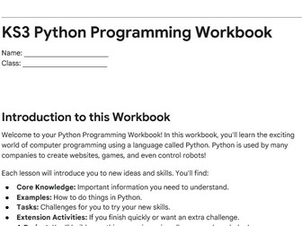 Python Workbook Ks3