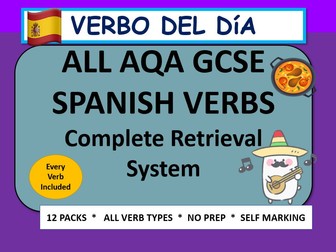 AQA GCSE Spanish Verbo Del Día Full Verb System