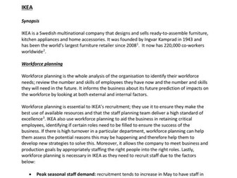 Business BTEC Recruitment coursework A* example IKEA