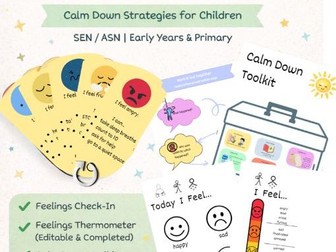 Emotional Regulation Toolkit | Calm Down Strategies | SEN / ASN | Early Years
