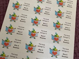 Aliens Love Underpants themed 'This Book Belongs To' Editable and Printable Stickers