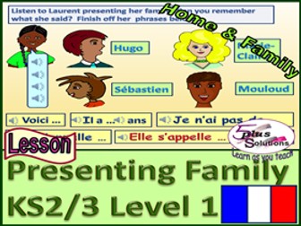 PRIMARY FRENCH LESSON (KS2/3): Presenting your family; Family name song; Numbers 11-20 song; Games