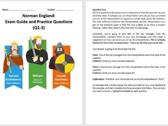 Norman England Exam Guide and Practice Questions (AQA 9-1)