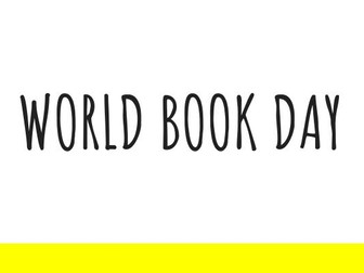 World book day - Design a bookmark