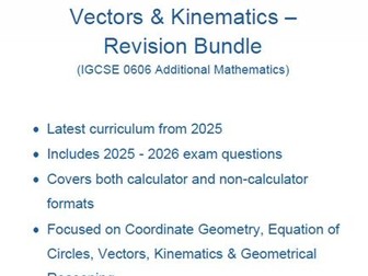 0606 Coord Geo Circles Vectors Kinematics