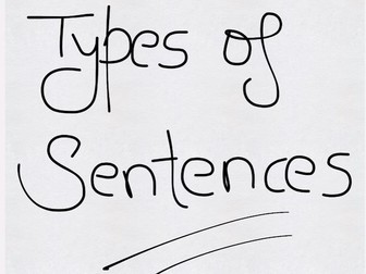 Types of Sentences: Simple, Compound, Complex.