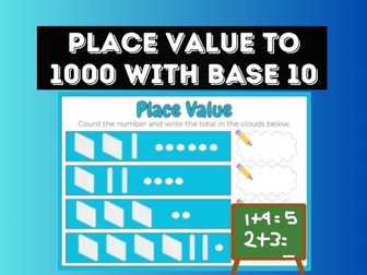 Place value with base ten to 1000