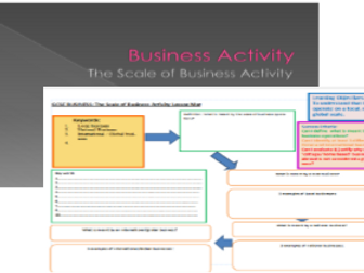 WJEC/Eduqas GCSE Business – Unit 1 Business Activity – The Scale of Business Activity.