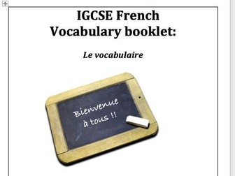 IGCSE French Vocabulary Booklet