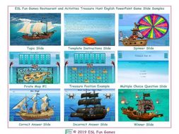 Restaurant and Activities Treasure Hunt Interactive English PowerPoint Game