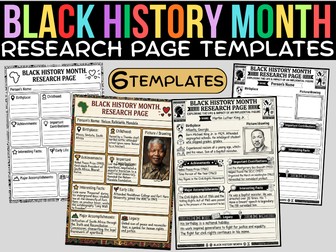 Black History Month Research Pages | Famous Black Figures, Biography & KS2 History Activities