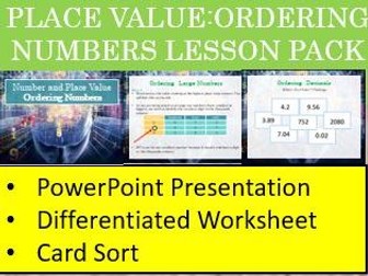 Place Value-ordering Numbers Lesson