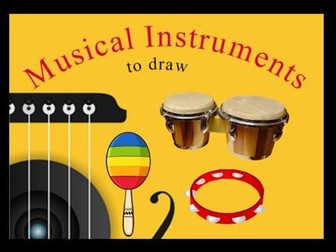 Musical Instruments Drawing Worksheets EYFS KS1