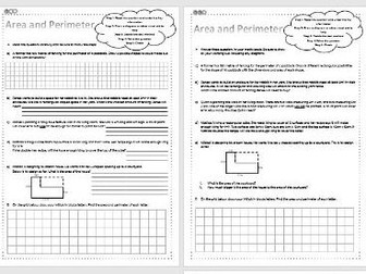 Area & Perimeter Word Problems - Differentiated Worksheets - KS2