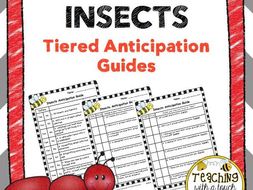 Insect Tiered Anticipation Guides