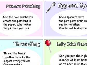 Fine Motor Box Activity Cards