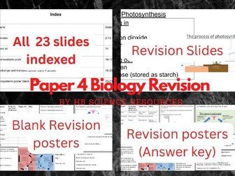 Biology paper 4 Revision Edexcel combined Science