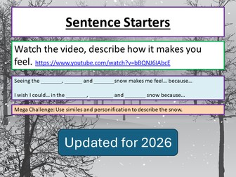 Descriptive / Creative Writing