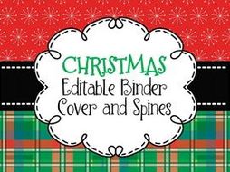 binder covers editable stylish christmas themed by nicadez