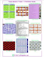 Family Members 7 Game Plus 2 Worksheet Bundle