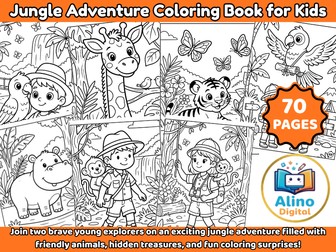 Jungle Adventure Coloring Book for Kids