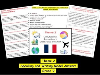 GCSE French Theme 2 Model Answers Speaking Writing