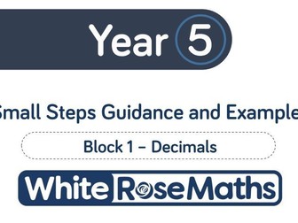 Year 5 Decimals Summer Term: White Rose Maths - Subtracting Decimals within 1