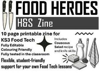 Food & Nutrition Zine: H&S and Knife Skills Edition (KS3 Focus)